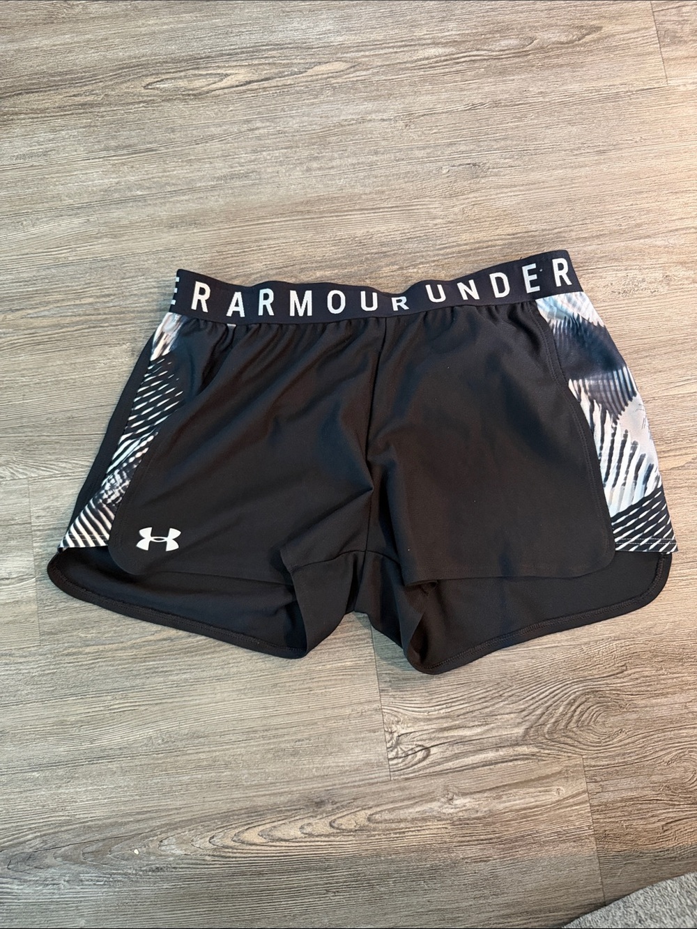 Under Armour Black Performance HeatGear Shorts with Gray Liner